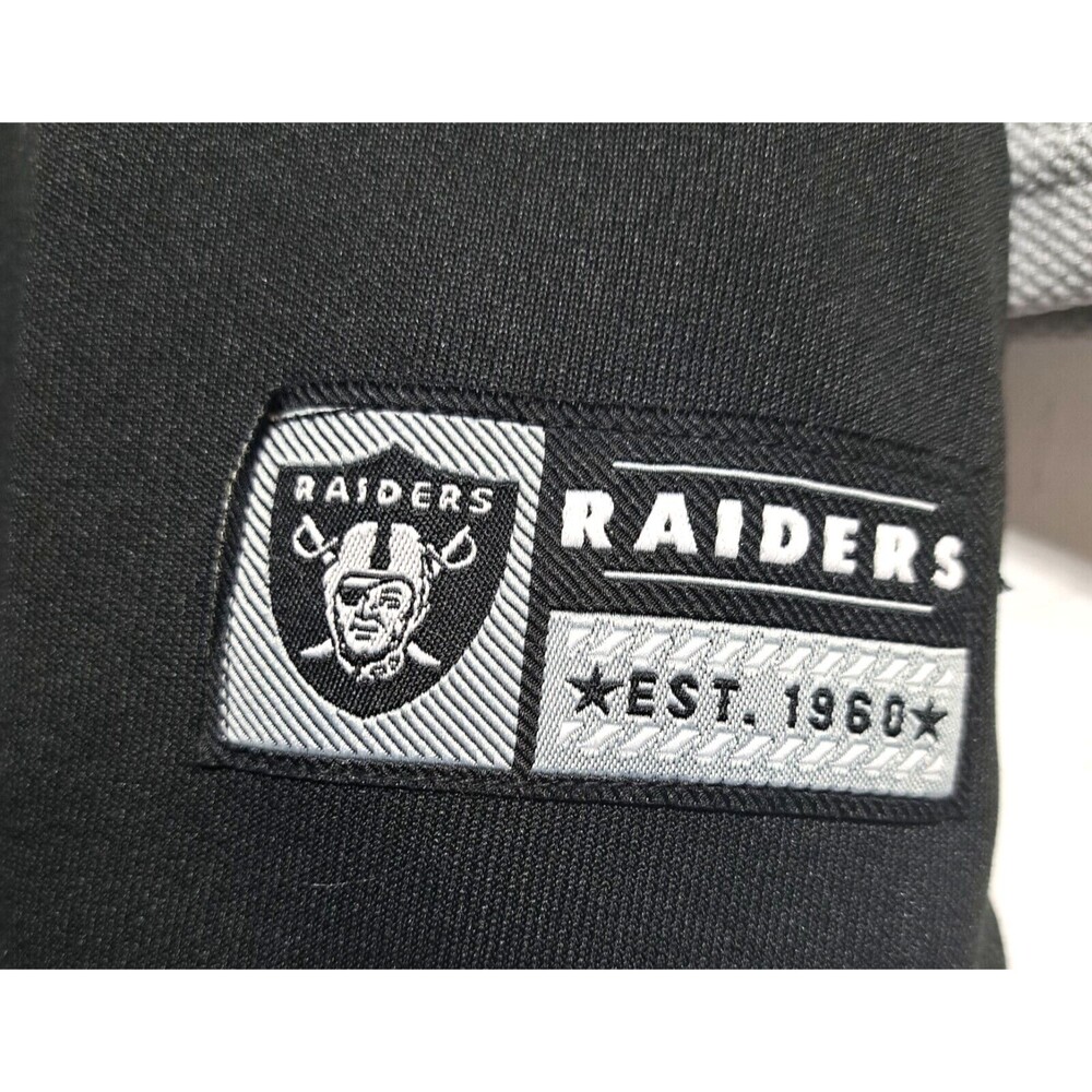 NWT NFL Team Apparel Boys Size XL 18-20 Black Raiders Jersey Shirt Long Sleeve - Picture 3 of 12
